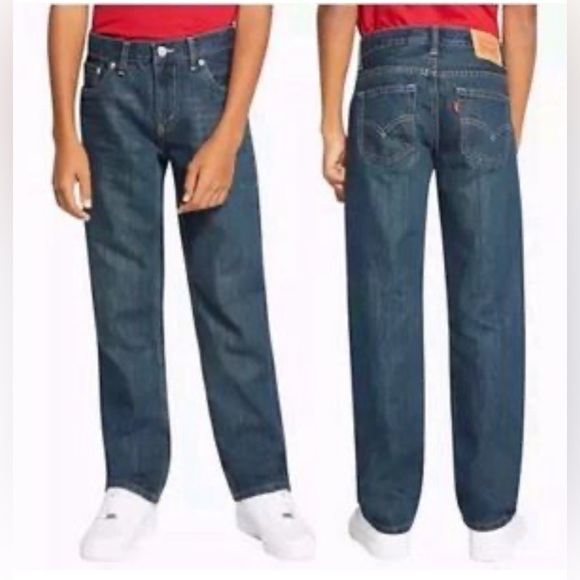 Levi's 505 Regular Straight Leg Denim Jeans Boys‎ 14 Reg 27x27 Blue Light Wash - Picture 1 of 10